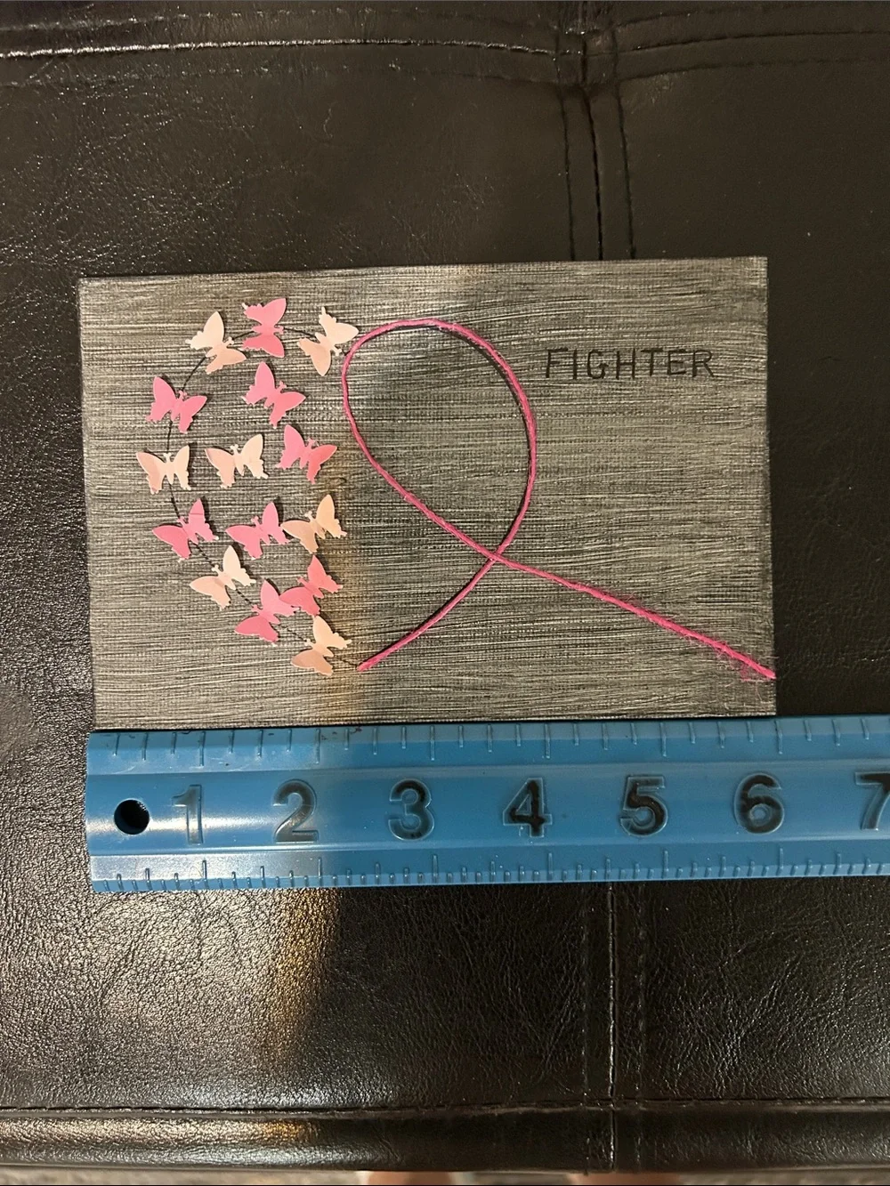 Handmade by my mom! Pink Butterfly Ribbon Wall Art – Fighter